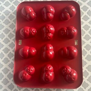 Nordic Ware Red Snowman Cakelet Pan